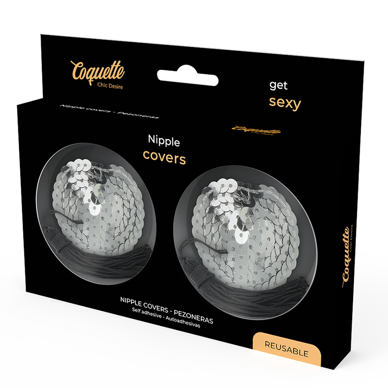 Cache-tétons adhésifs argentés — COQUETTE ACCESSORIES