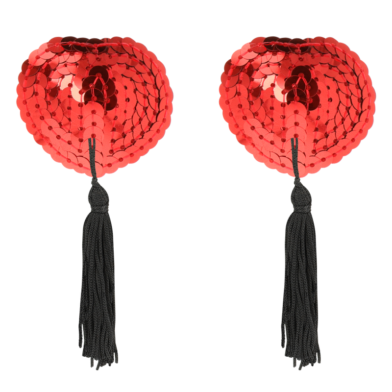 Cache-cœur rouge en satin — COQUETTE ACCESSORIES