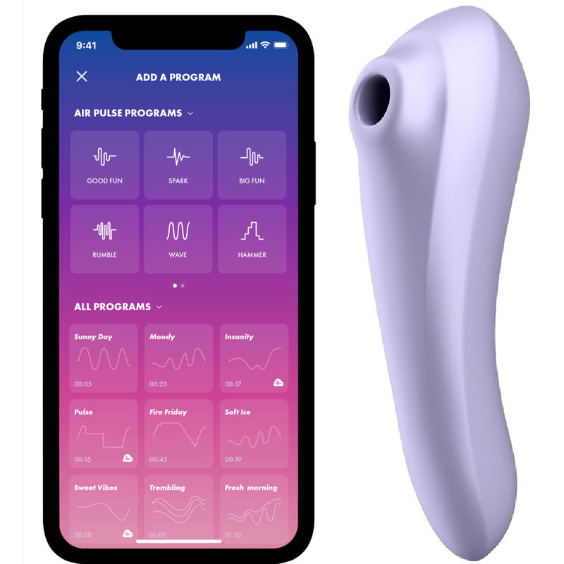 Stimulateur dual air pulse et vibrateur point G rechargeable — SATISFYER CONNECT