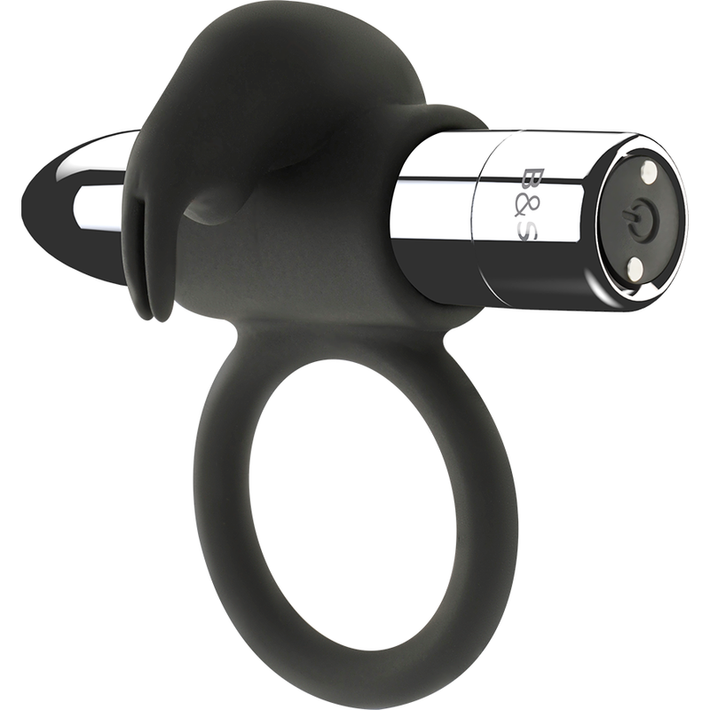 Bague vibrante rechargeable Burton 10 modes de vibration — BLACK&SILVER
