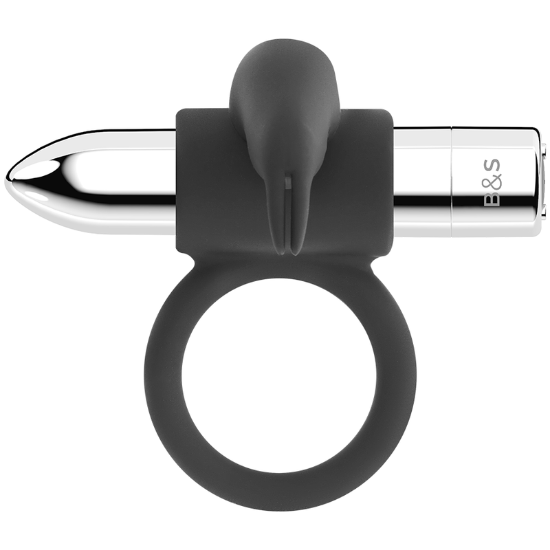 Bague vibrante rechargeable Burton 10 modes de vibration — BLACK&SILVER