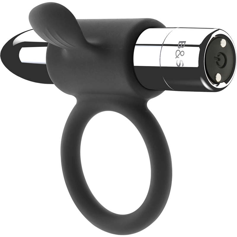 Anneau vibrant rechargeable Cameron — BLACK&SILVER