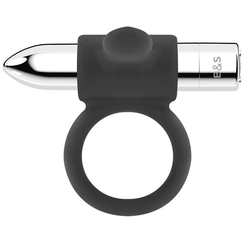 Anneau vibrant rechargeable Cameron — BLACK&SILVER