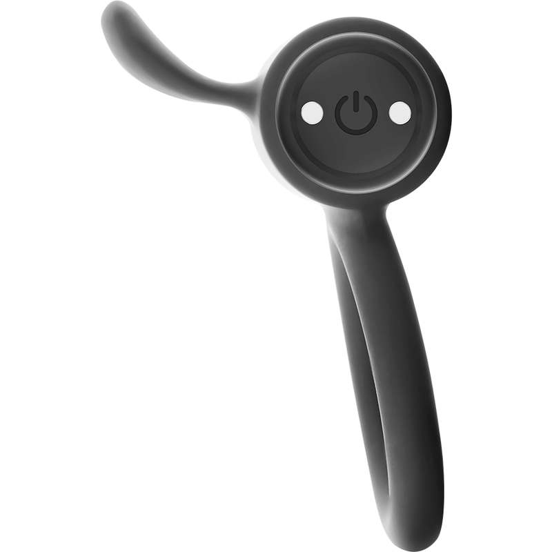 Anneau vibrant rechargeable Cameron noir — BLACK&SILVER