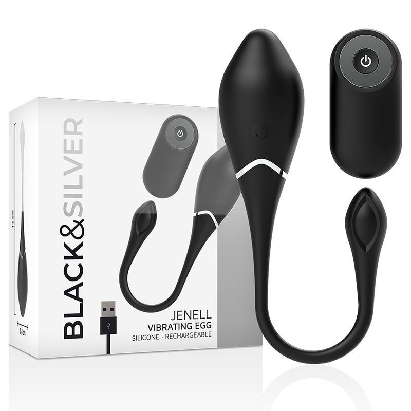 Œuf vibrant rechargeable télécommandé — BLACK&SILVER