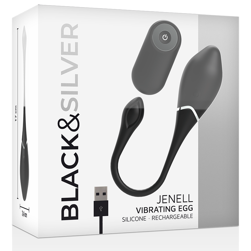 Œuf vibrant rechargeable télécommandé — BLACK&SILVER