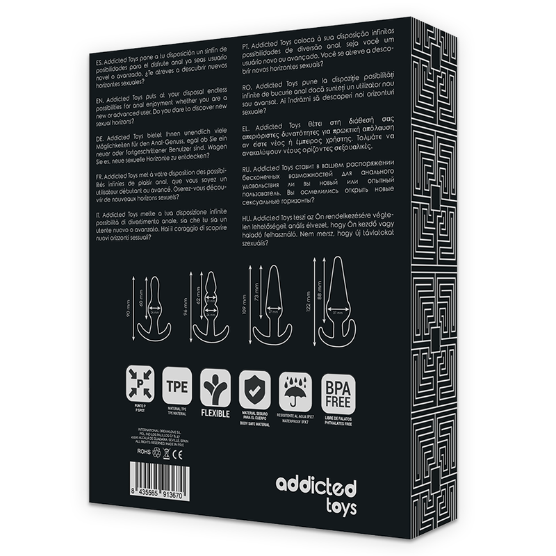 Ensemble de 4 plugs anaux de plaisir progressif — ADDICTED TOYS