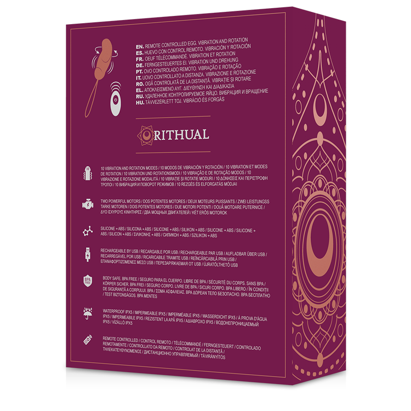 Œuf vibrant télécommandé à rotation et vibration — RITHUAL