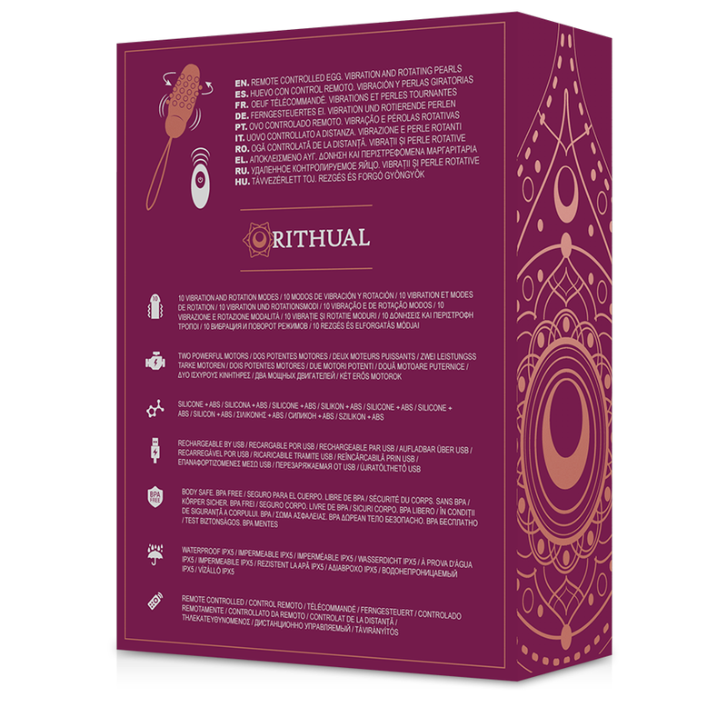 Œuf vibrant télécommandé avec billes rotatives — RITHUAL