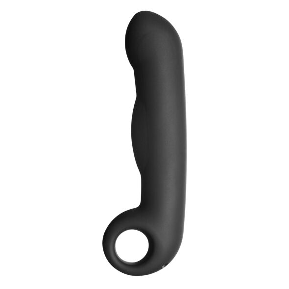 Gode ovid électro-sensual en silicone noir — ELECTRASTIM