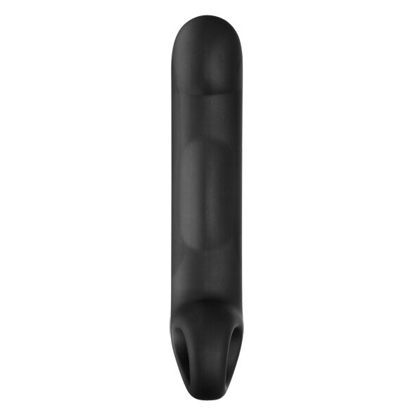 Gode ovid électro-sensual en silicone noir — ELECTRASTIM