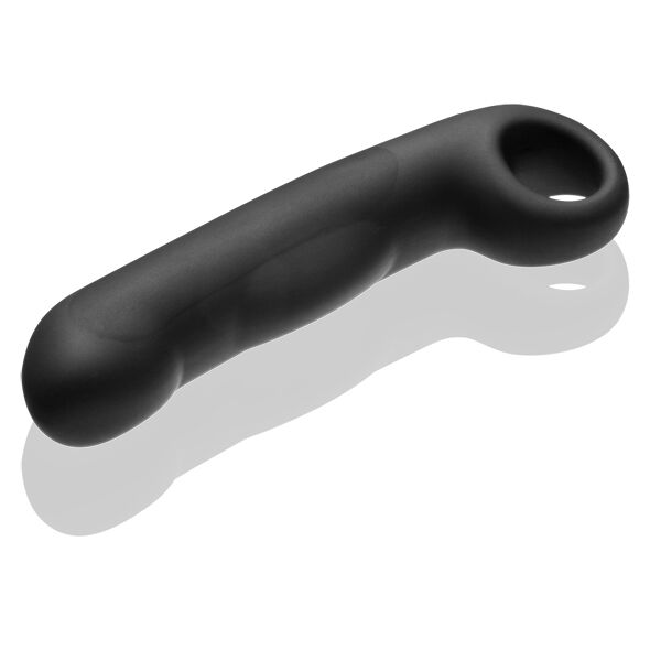 Gode ovid électro-sensual en silicone noir — ELECTRASTIM