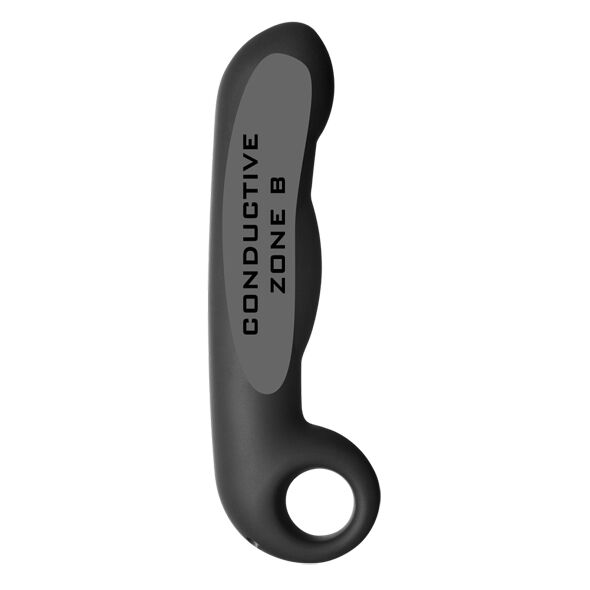 Gode ovid électro-sensual en silicone noir — ELECTRASTIM