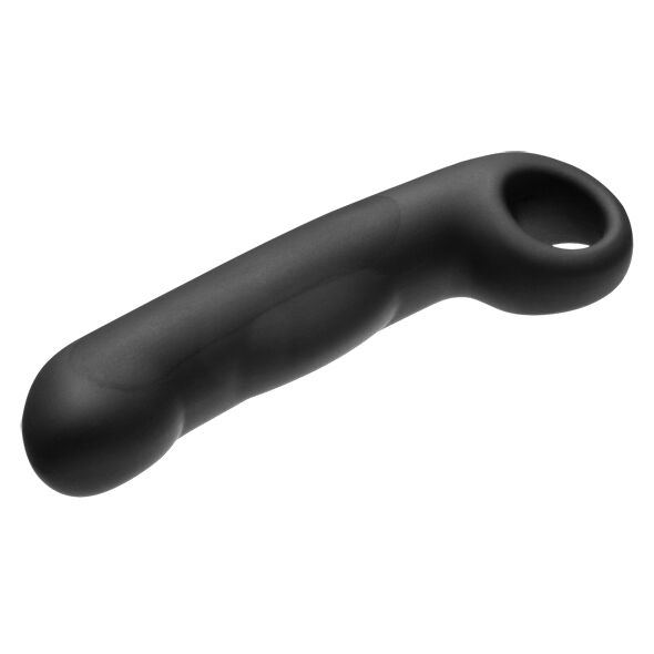 Gode ovid électro-sensual en silicone noir — ELECTRASTIM