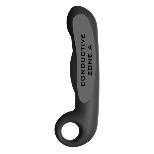 Gode ovid électro-sensual en silicone noir — ELECTRASTIM