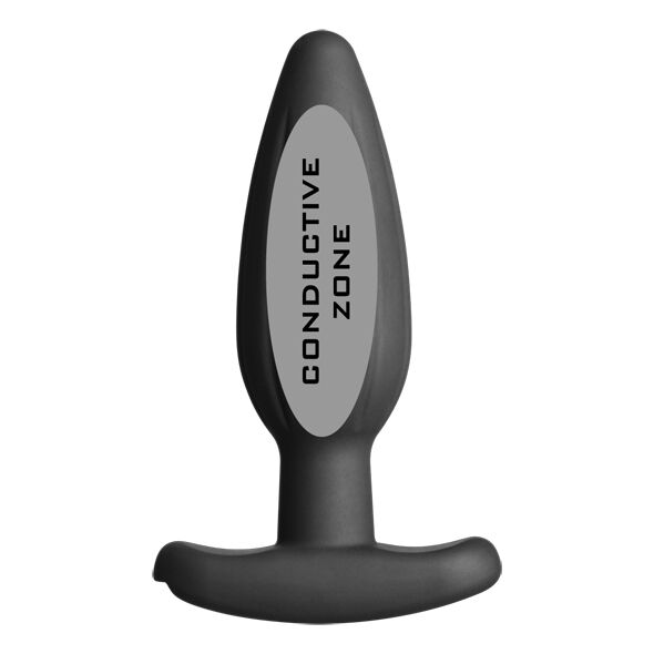 Plug anal électrostimulant en silicone noir Rocker moyen — ELECTRASTIM