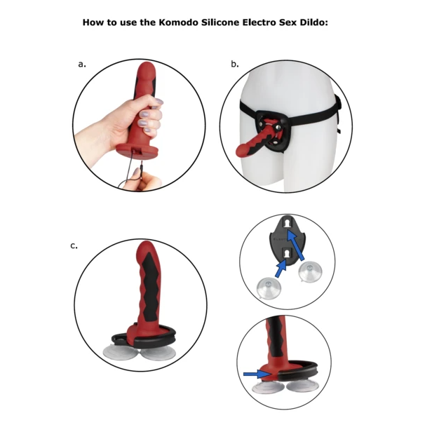 Gode électro-stimulant polyvalent en silicone — ELECTRASTIM