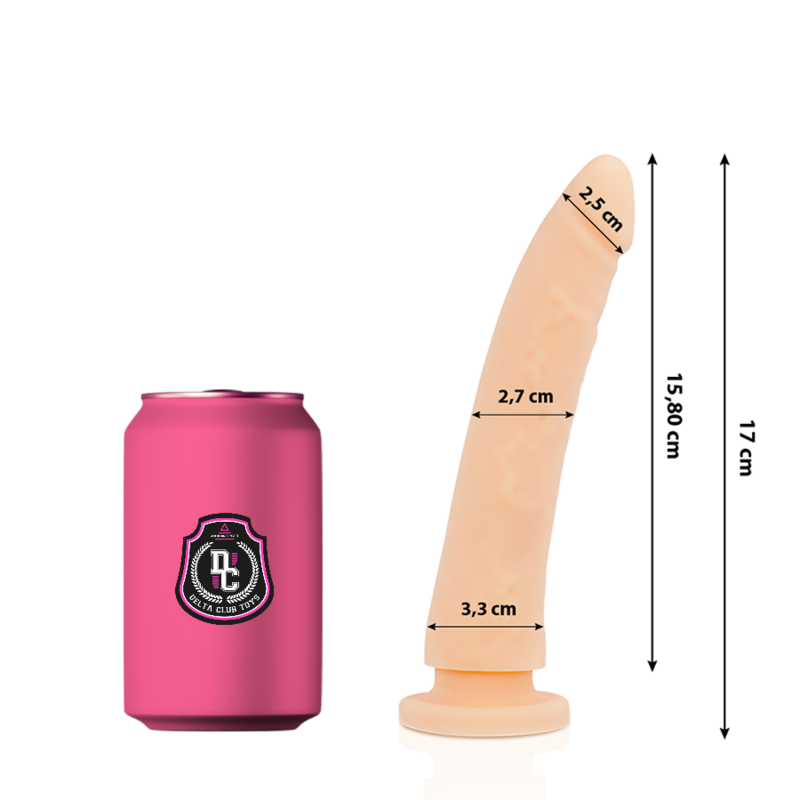 Gode médical en silicone naturel 17 cm — DELTACLUB