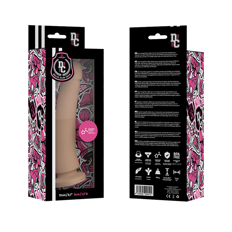 Gode médical en silicone naturel 17 cm — DELTACLUB