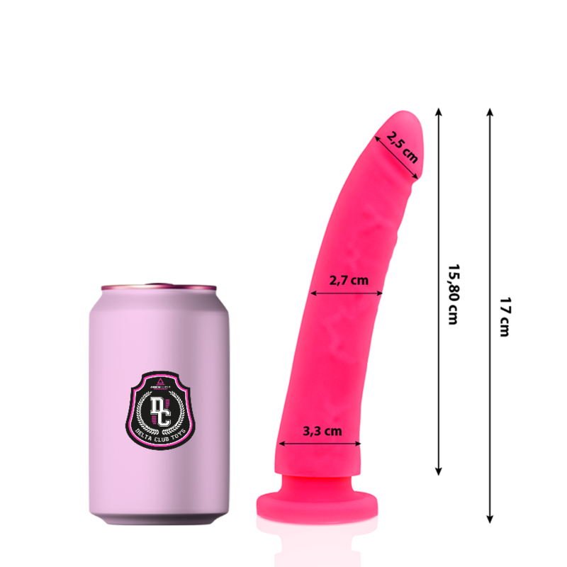 Gode médical en silicone rose 17 cm — DELTACLUB
