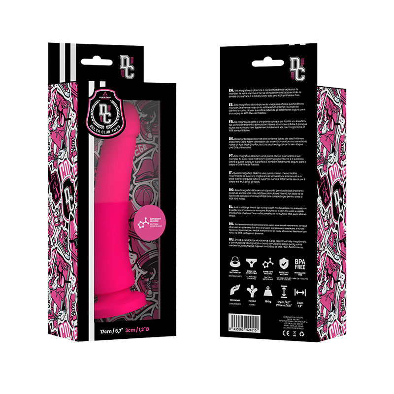 Gode médical en silicone rose 17 cm — DELTACLUB