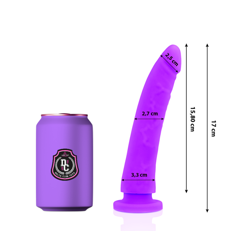 Gode médical en silicone lilas 17 cm — DELTACLUB