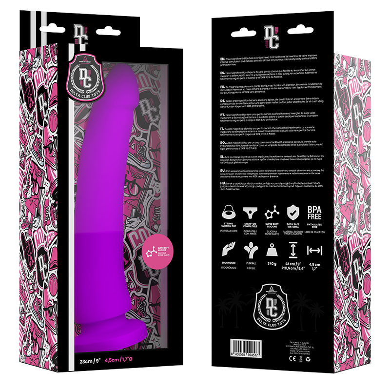 Gode médical en silicone lilas 23 cm — DELTACLUB