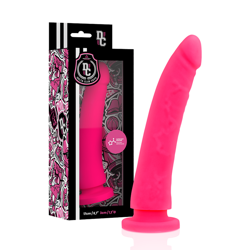 Harnais et gode silicone rose 17 cm — DELTACLUB