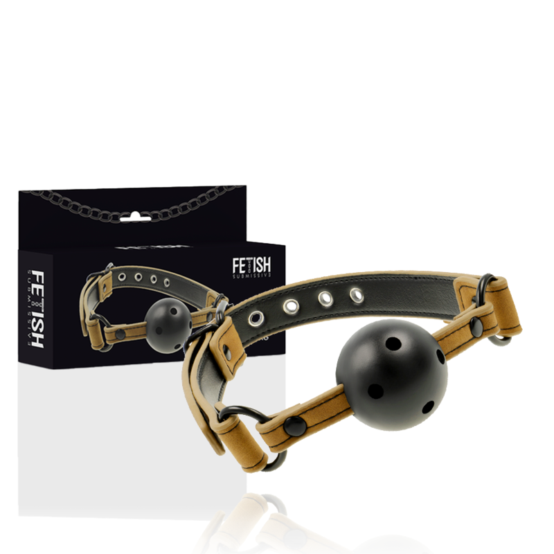 Bâillon en cuir vegan respirant — FETISH SUBMISSIVE ORIGIN