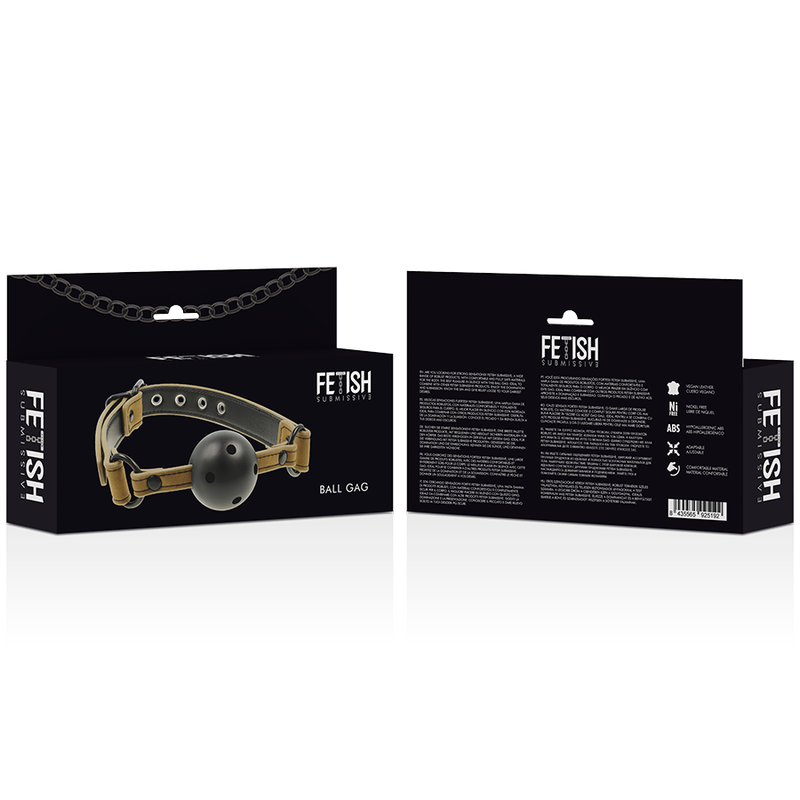 Bâillon en cuir vegan respirant — FETISH SUBMISSIVE ORIGIN