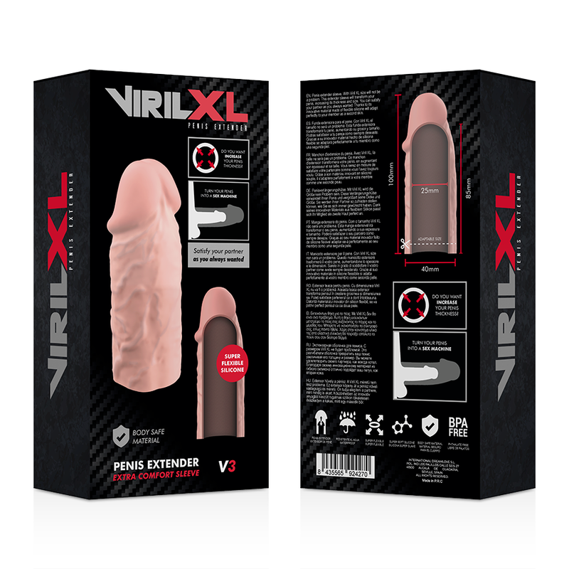 Extension pénienne naturelle en silicone liquide — VIRILXL
