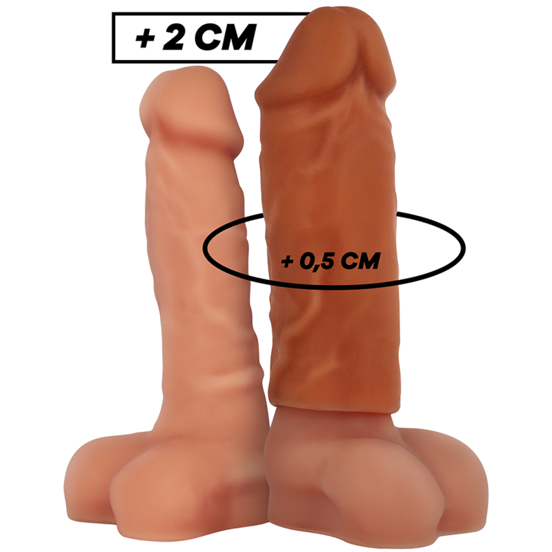 Manchon d'extension en silicone liquide marron — VIRILXL