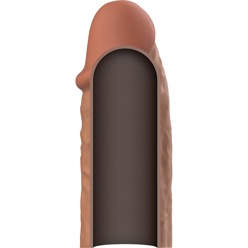 Manchon d'extension en silicone liquide marron — VIRILXL