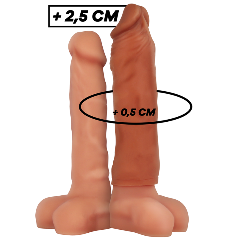 Extension pénienne marron en silicone liquide — VIRILXL