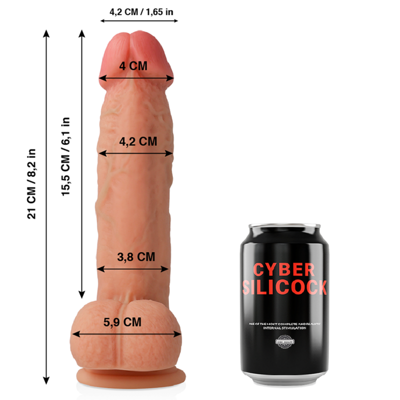 Saul, Ultra-Realistic Liquid Silicone Dildo 21cm — CYBER SILICOCK