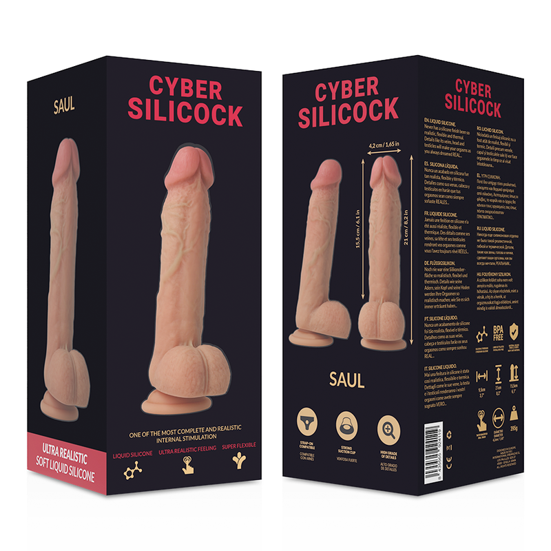 Saul, Ultra-Realistic Liquid Silicone Dildo 21cm — CYBER SILICOCK