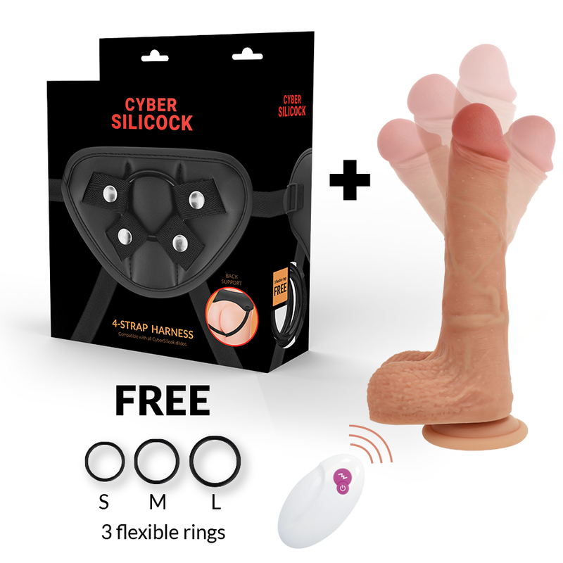 Harnais de contrôle avec gode télécommandé Mr Rick — CYBER SILICOCK