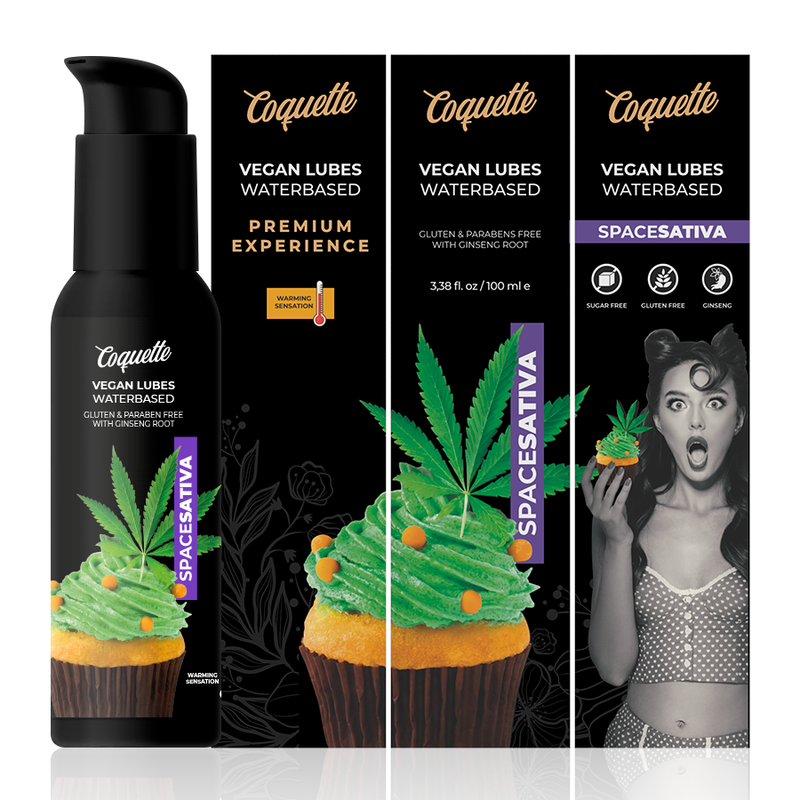 Lubrifiant vegan Space Sativa sensation chaleur — COQUETTE COSMETICS