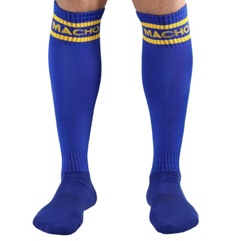 Chaussettes longues sport chic bleues — MACHO UNDERWEAR