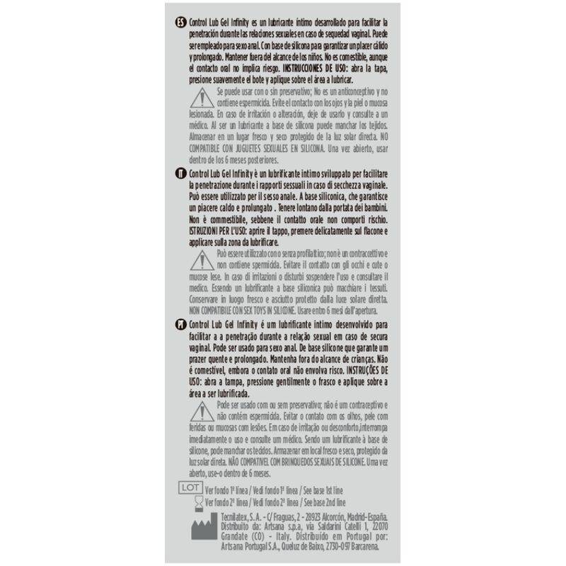 Lubrifiant silicone longue durée Infinity — CONTROL LUBES