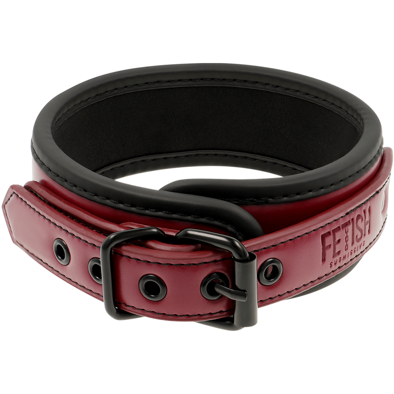 Collier de soumission réglable avec chaîne et doublure néoprène — FETISH SUBMISSIVE DARK ROOM