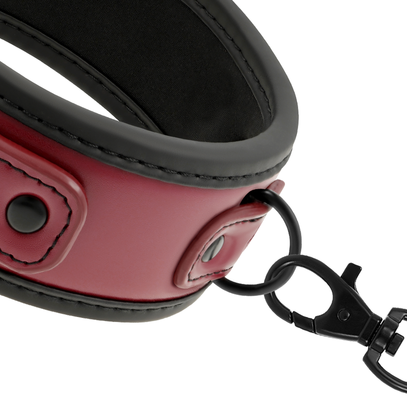 Collier de soumission réglable avec chaîne et doublure néoprène — FETISH SUBMISSIVE DARK ROOM