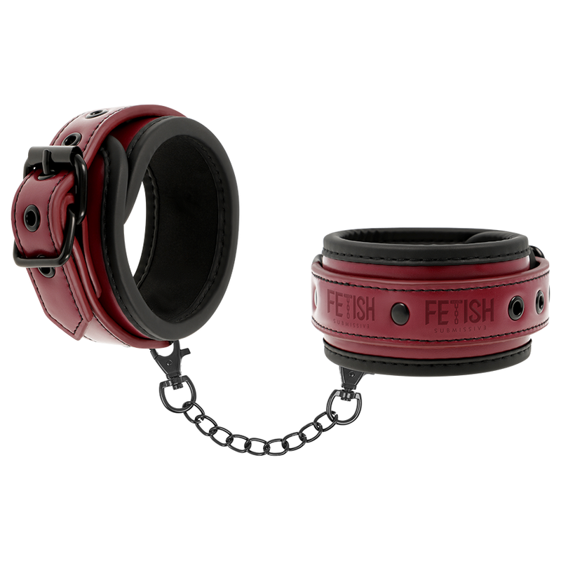 Menottes en cuir vegan avec doublure néoprène — FETISH SUBMISSIVE DARK ROOM