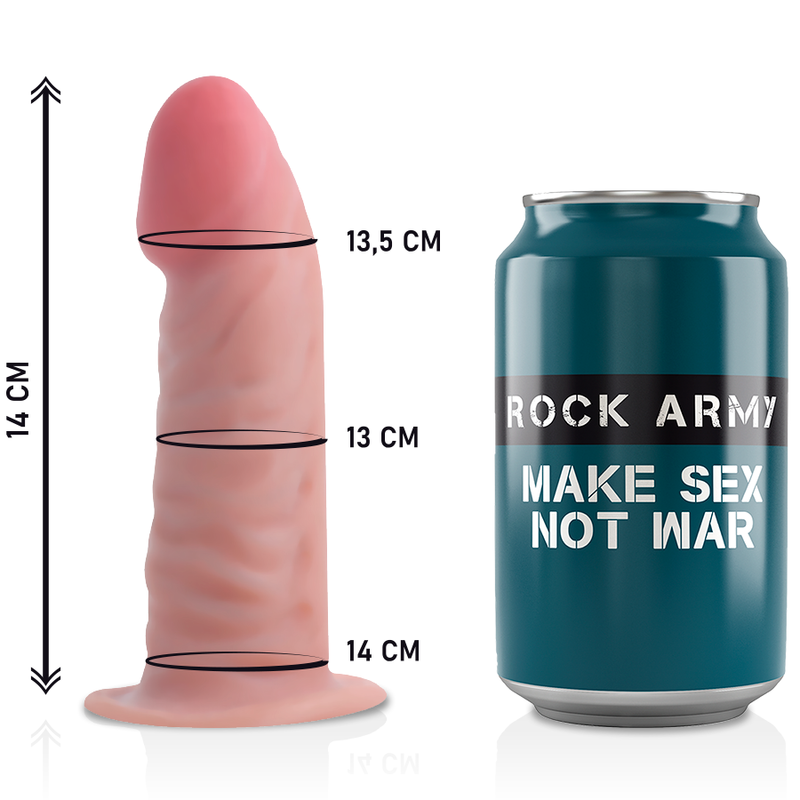 Harnais et gode réaliste double densité 14 cm — ROCK ARMY