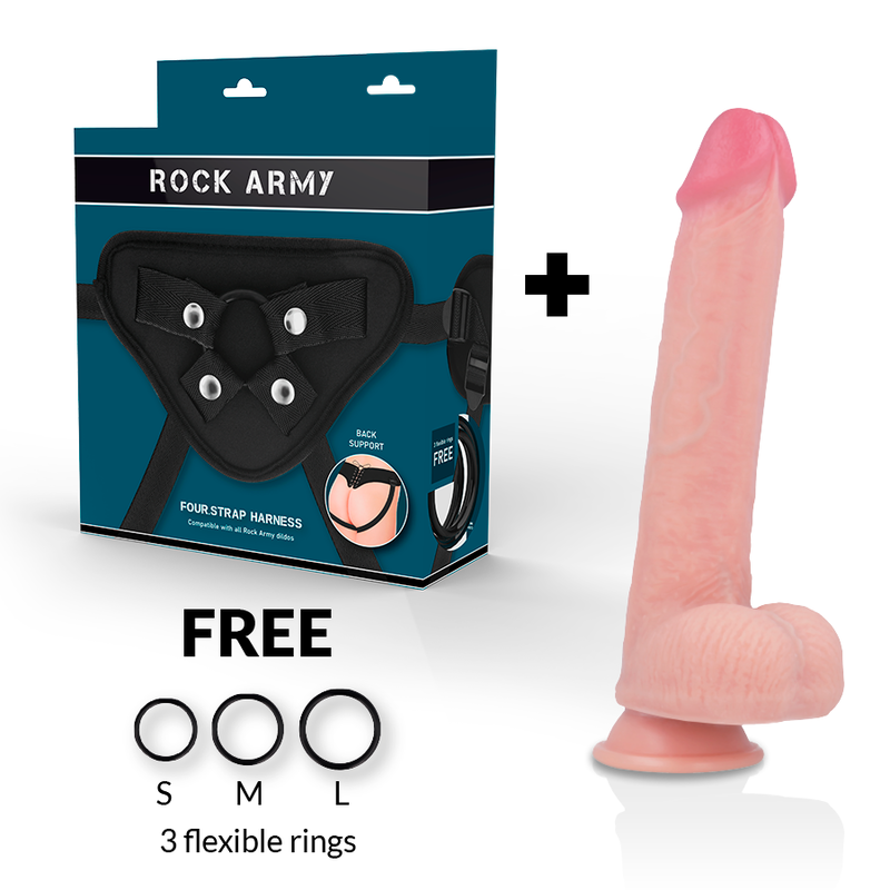Ensemble harnais et gode Kingcobra en silicone liquide — ROCK ARMY
