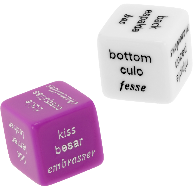 Jeu de dés érotiques trilingue — COVERME
