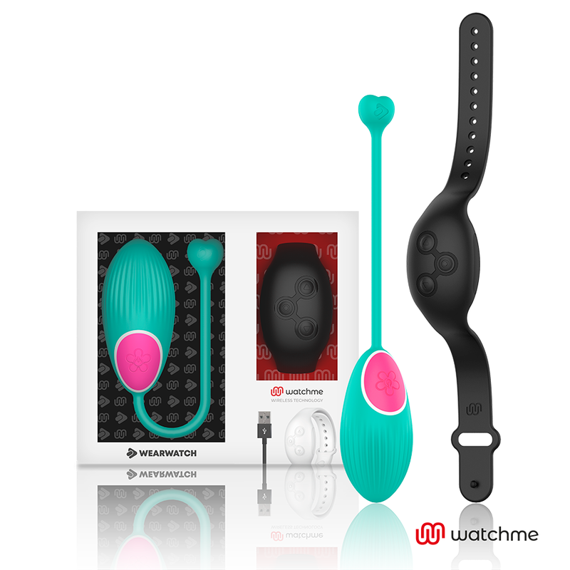 Œuf vibrant télécommandé par montre Watchme, finition Eau de Mer/Jet — WEARWATCH