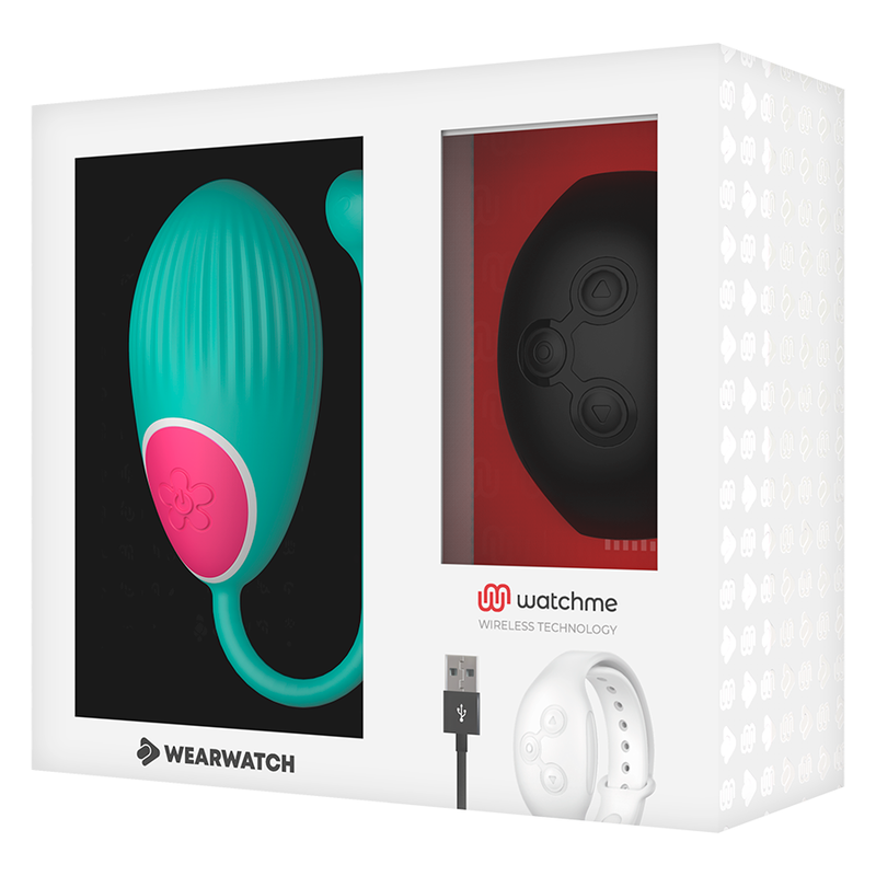 Œuf vibrant télécommandé par montre Watchme, finition Eau de Mer/Jet — WEARWATCH
