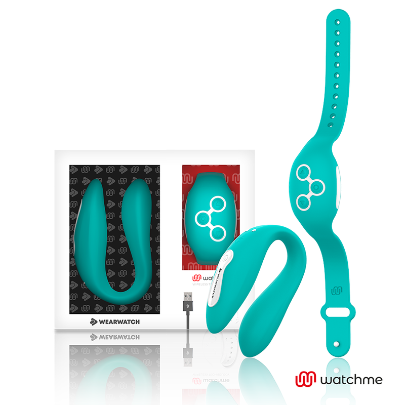 Vibromasseur duo connecté WatchMe vert clair — WEARWATCH