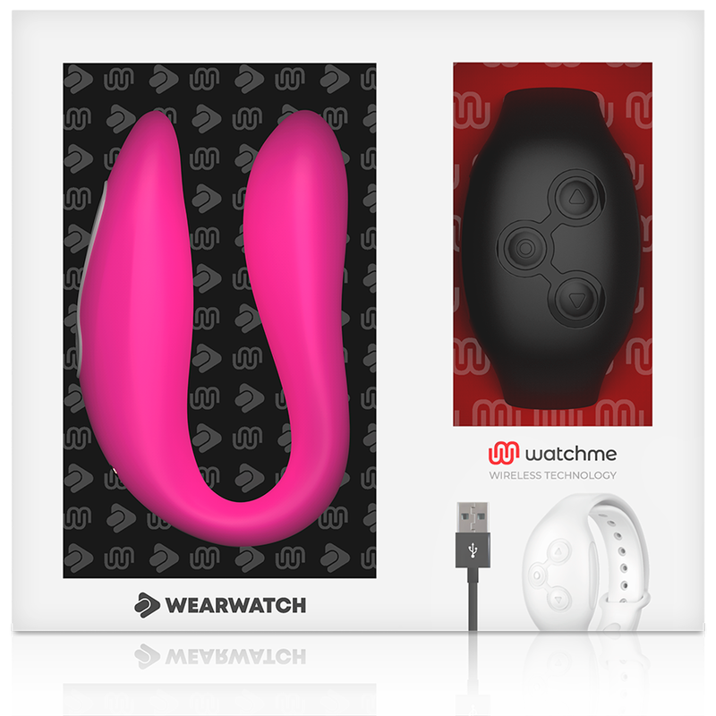 Vibrador de doble tecnología watchme en fucsia y azabache — WEARWATCH